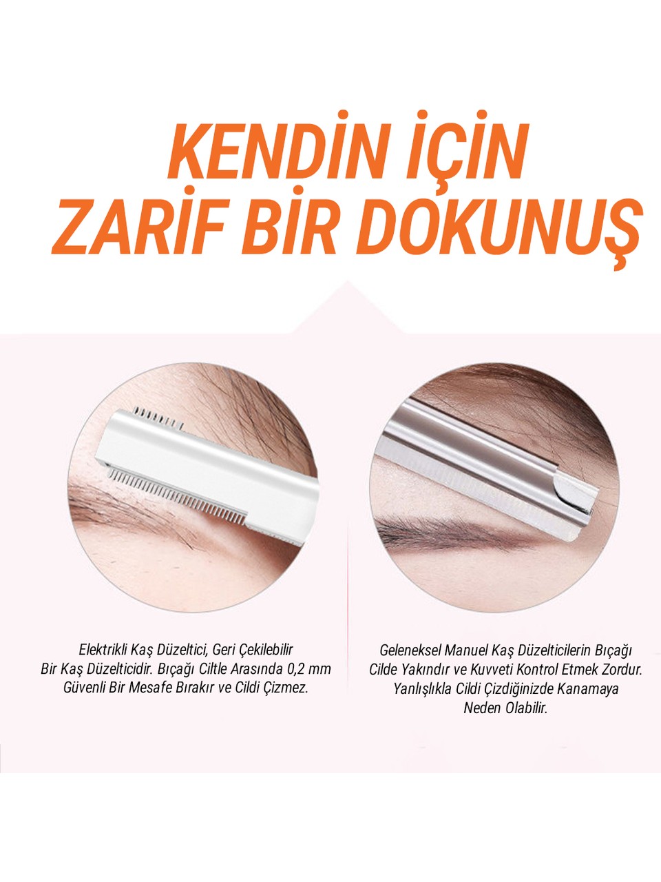 Florrin Şarjlı Elektrikli Kaş Düzeltici